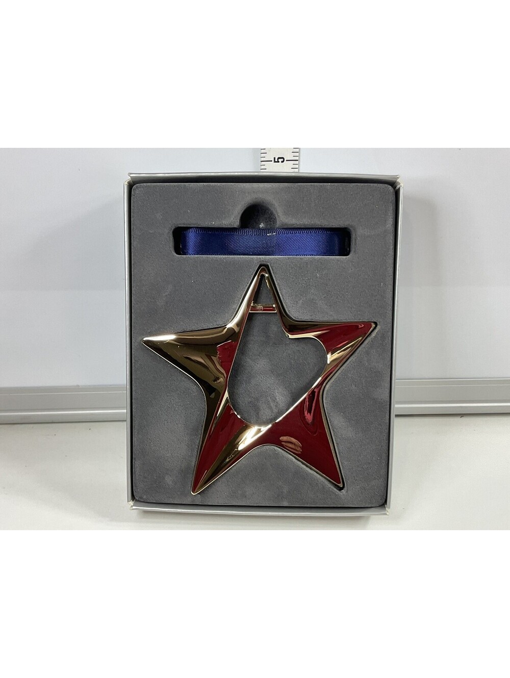 Georg Jensen Large White Gold Plated Star Ornament Henning Koppel NIB